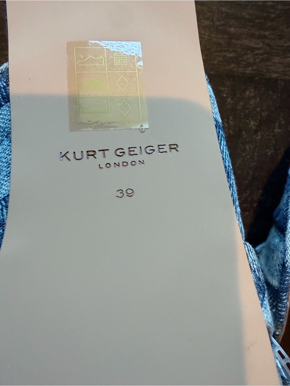 Kurt Geiger London Chelsea Denim Mules. - Picture 6 of 6